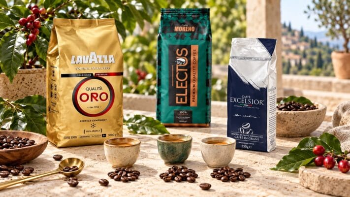 Три кафета арабика: Lavazza Qualità Oro, Moreno Electus и Excelsior Radici